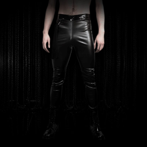 Leggings ZOR mit Lackstreifen und Fransen