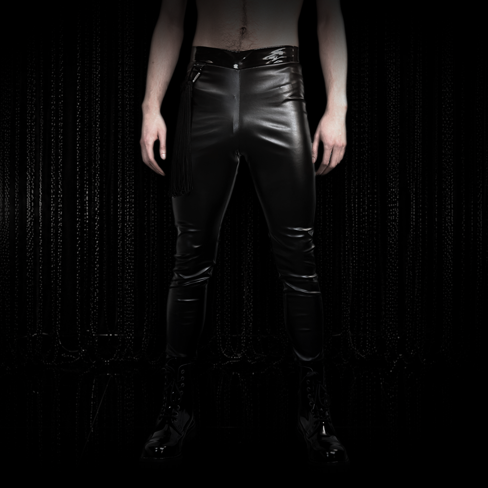 Leggings ZOR mit Lackstreifen und Fransen