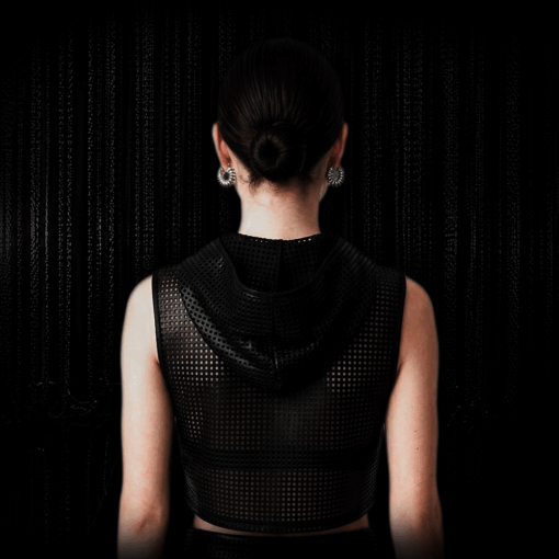 Alternative view of Croptop mit Hoodie perforiert Female