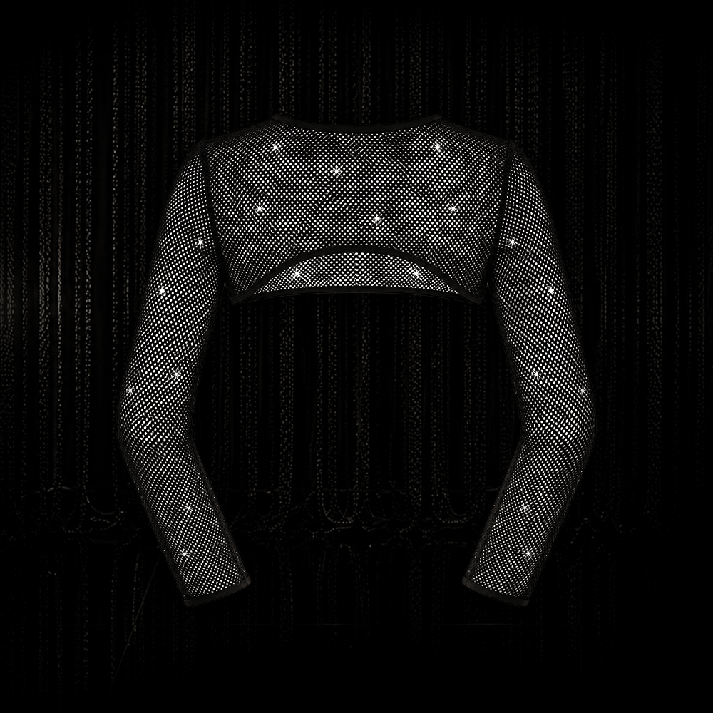 Linda Crop Top Diamond Mesh Female – Bild 7