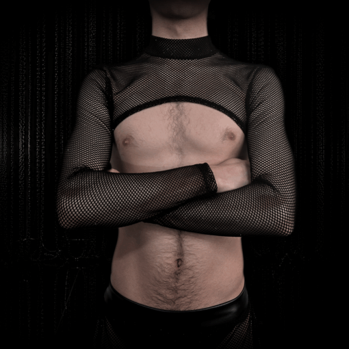 Alternative view of Linda Crop Top Diamond Mesh Male