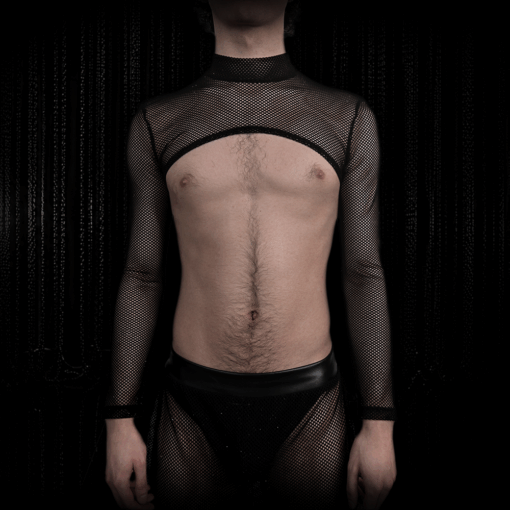 Linda Crop Top Diamond Mesh Male