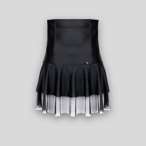 Crossdress Minirock hoch tailliert Schwarz