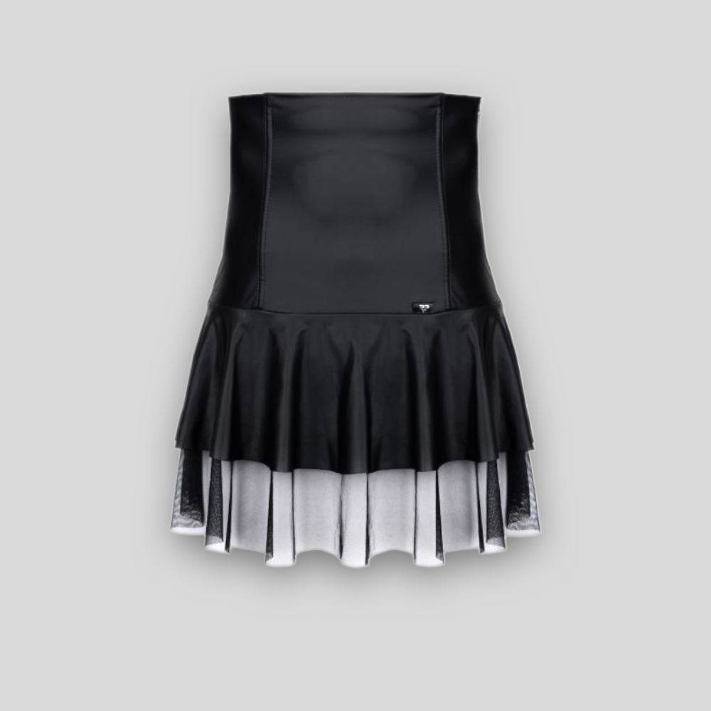 Crossdress Minirock hoch tailliert Schwarz