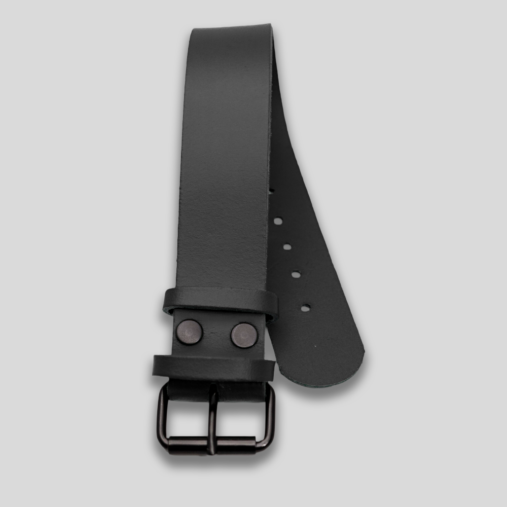 Bicepsband robustes Leder schwarz – Bild 3