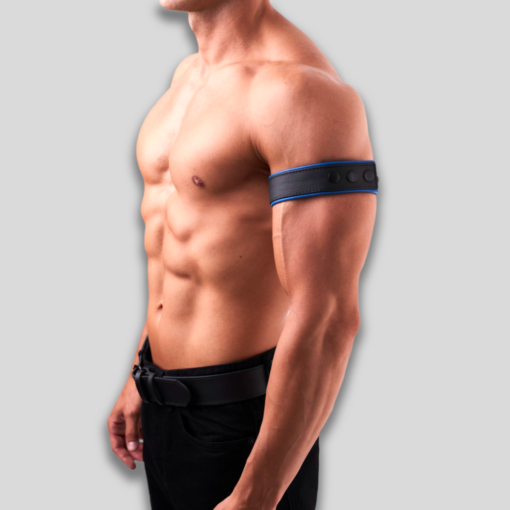 Bicepsband Druckknopf blau