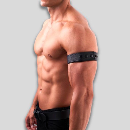Bicepsband Druckknopf schwarz