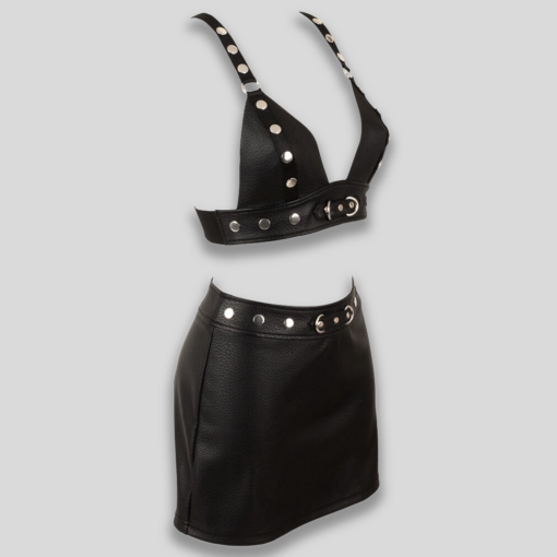 Kunstleder Minirock schwarz für Clubwear