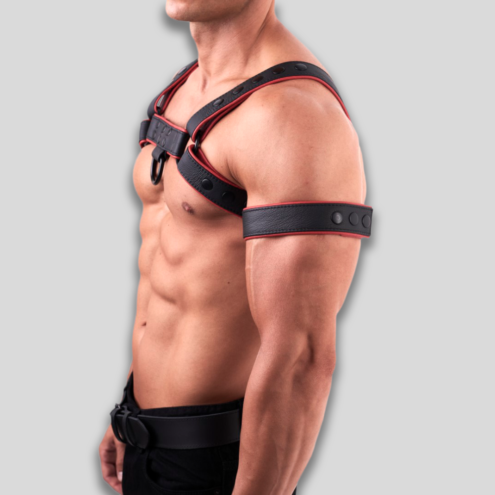 Bicepsband Druckknopf rot