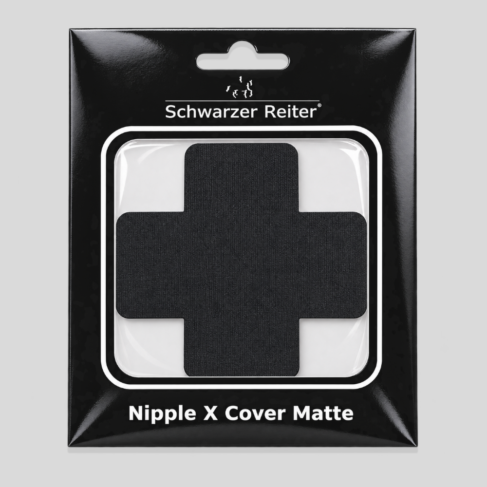 Schwarzer Reiter X Nipple Pasties – Glitter Schwarz – Bild 2