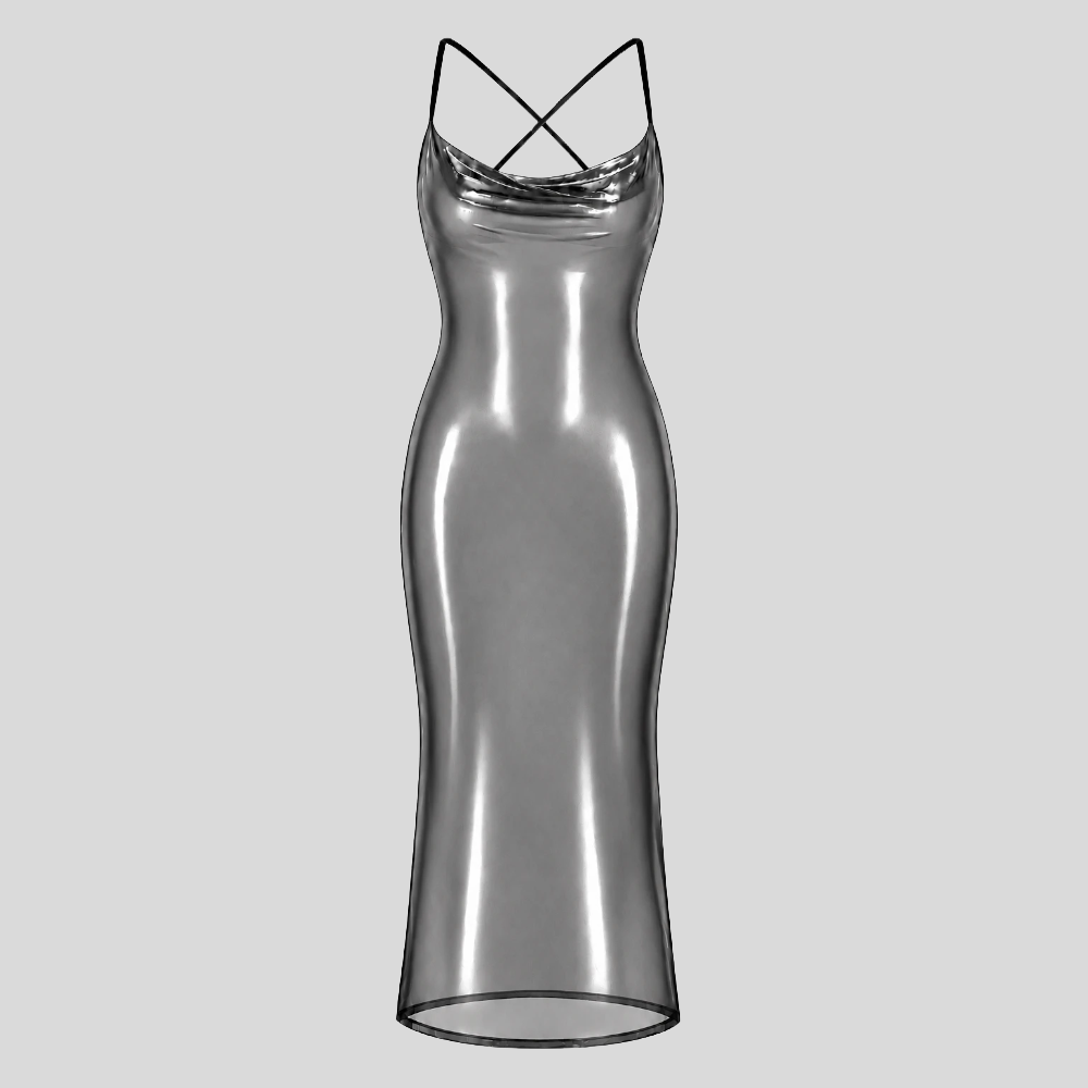 Noir Handmade F428 transparentes Minikleid