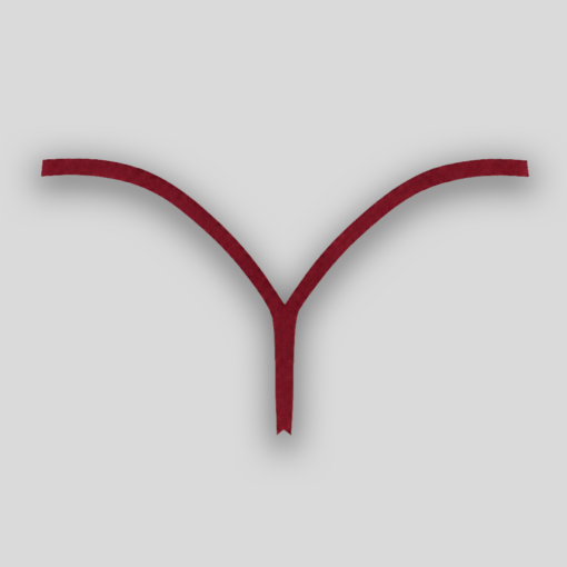 String MASQUERADE Rot von Noir Handmade – String Rückseite