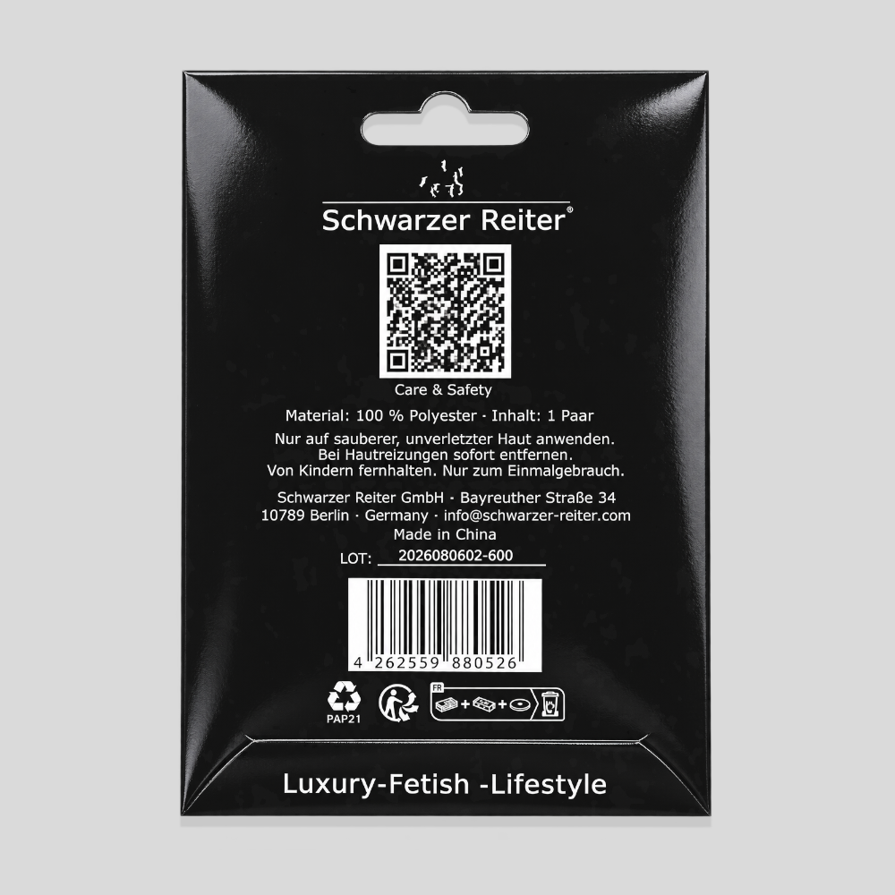 Schwarzer Reiter X Nipple Pasties – Glitter Schwarz – Bild 3