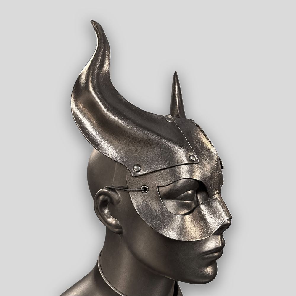 Echtledermaske DIABLO schwarz – Bild 2