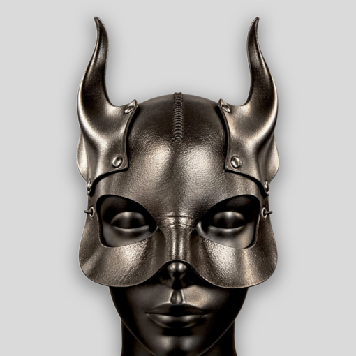 Echtledermaske DIABLO schwarz