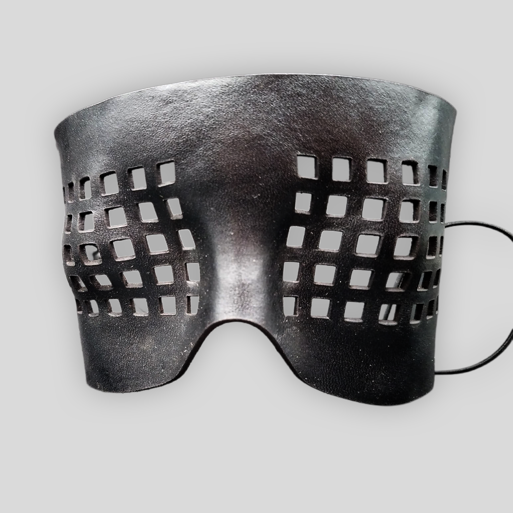 Echtledermaske BURNING mit Cut-out-Design von Maskaras Barcelona