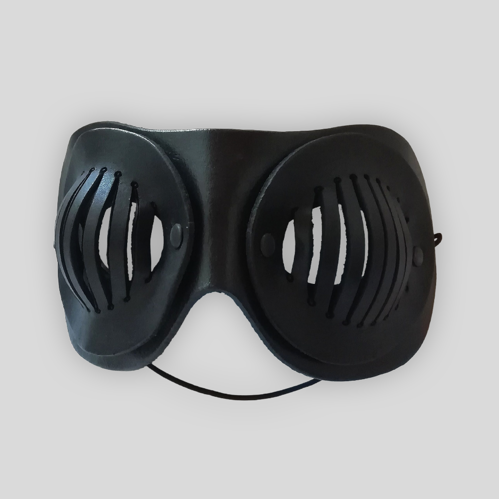 Echtledermaske FLY aus schwarzem Leder von Maskaras Barcelona