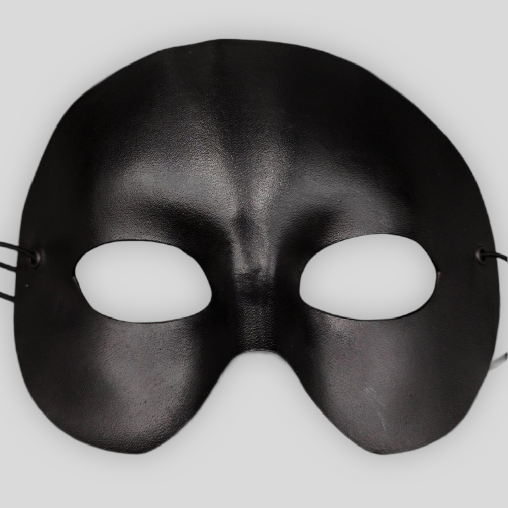 Echtledermaske MARGOT Halbgesichtsmaske aus pflanzlich gegerbtem Leder