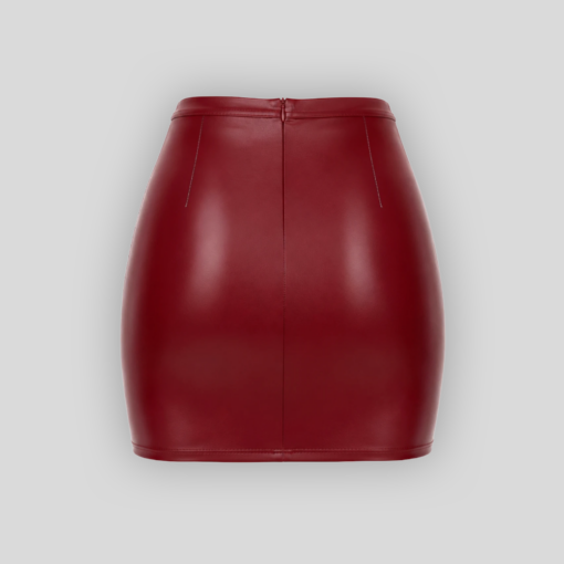 Minirock BORDEAUX AFFAIR Burgundy von Noir Handmade – Vorderansicht